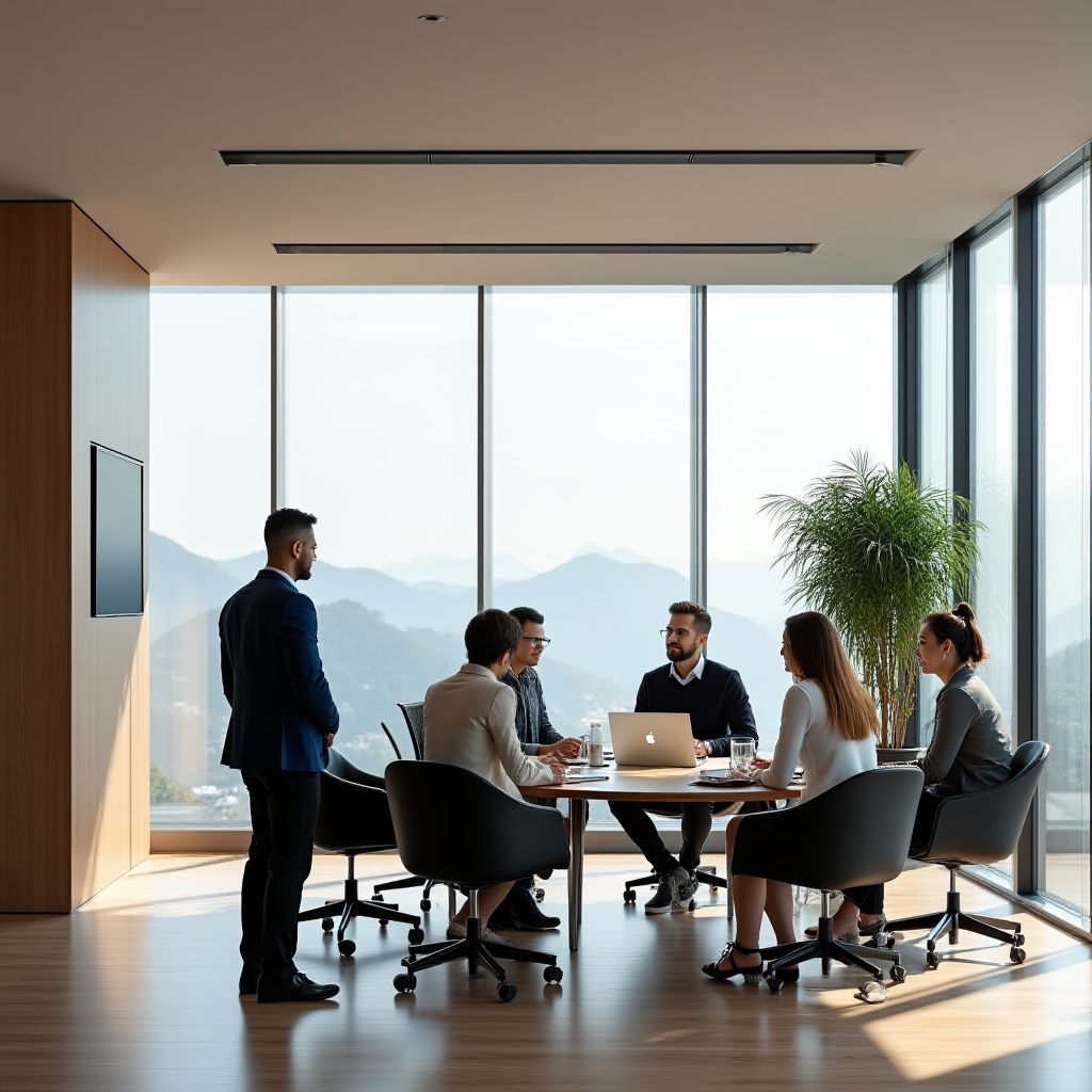 Unpluming consulting team in New Zealand office